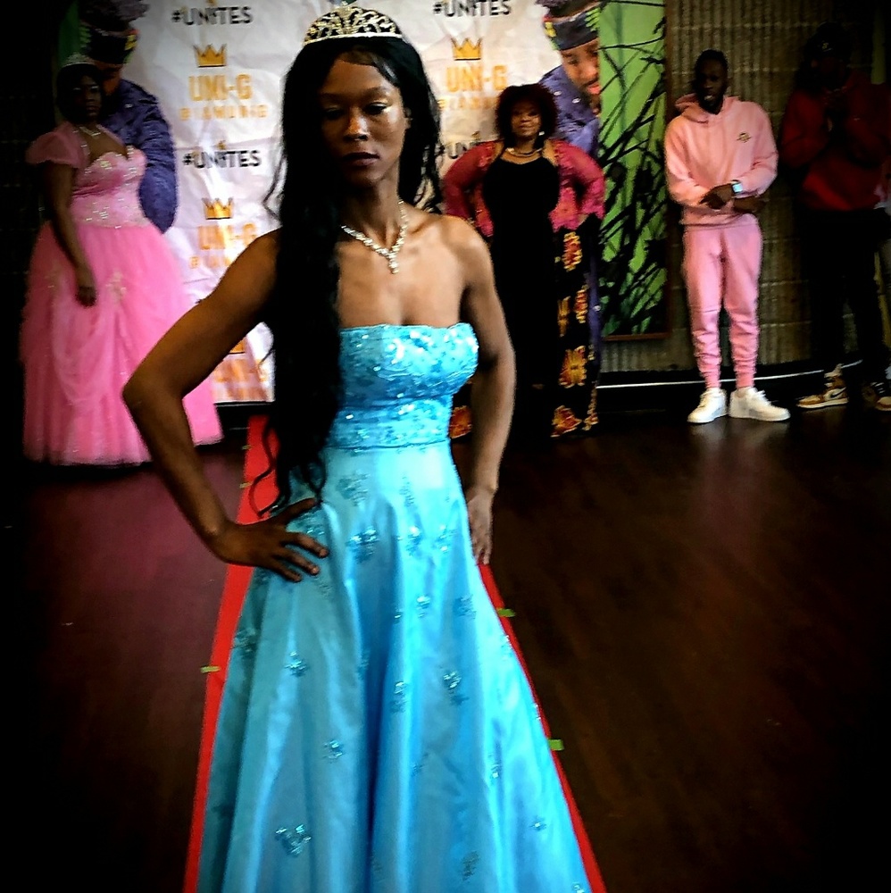 Aqua Blue Formal Gown